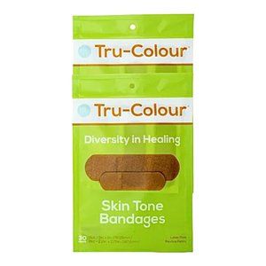 30 pack Tru-Colour TruTone Skin Olive Tone bandages Green
